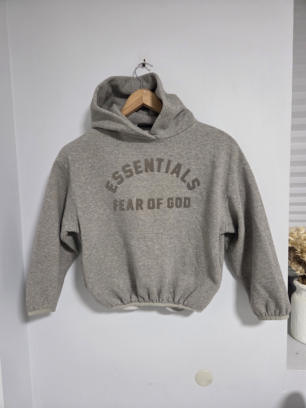 Fear of God Essentials Kid's Gray Hoodie Sweatshirt